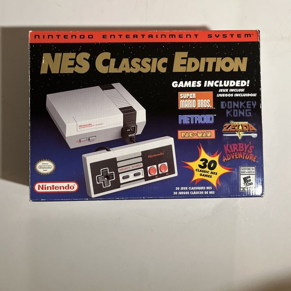 Nintendo NES Classic Edition Mini Console With 3 Controllers and Poster